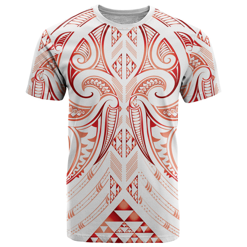 Maori Rugby Custom Ngaru Mangopare T Shirt Whero Niho Taniwha Motif