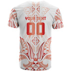 Maori Rugby Custom Ngaru Mangopare T Shirt Whero Niho Taniwha Motif