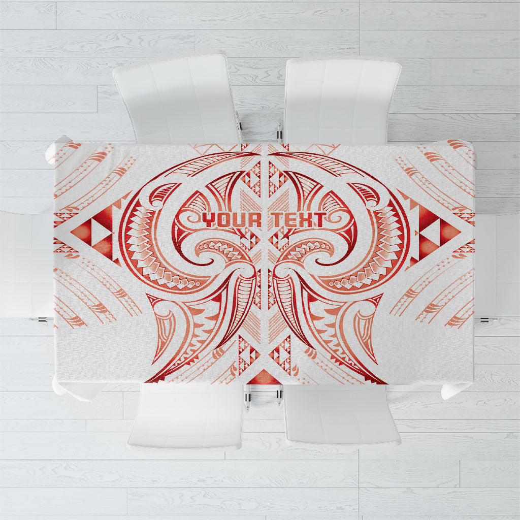 Maori Rugby Custom Ngaru Mangopare Tablecloth Whero Niho Taniwha Motif