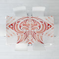 Maori Rugby Custom Ngaru Mangopare Tablecloth Whero Niho Taniwha Motif