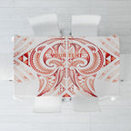 Maori Rugby Custom Ngaru Mangopare Tablecloth Whero Niho Taniwha Motif