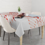 Maori Rugby Custom Ngaru Mangopare Tablecloth Whero Niho Taniwha Motif