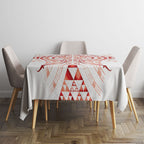Maori Rugby Custom Ngaru Mangopare Tablecloth Whero Niho Taniwha Motif