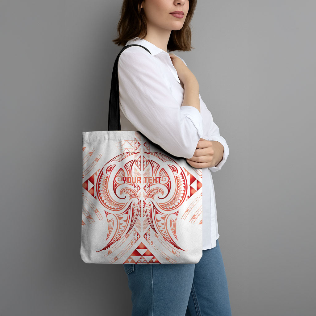 Maori Rugby Custom Ngaru Mangopare Tote Bag Whero Niho Taniwha Motif