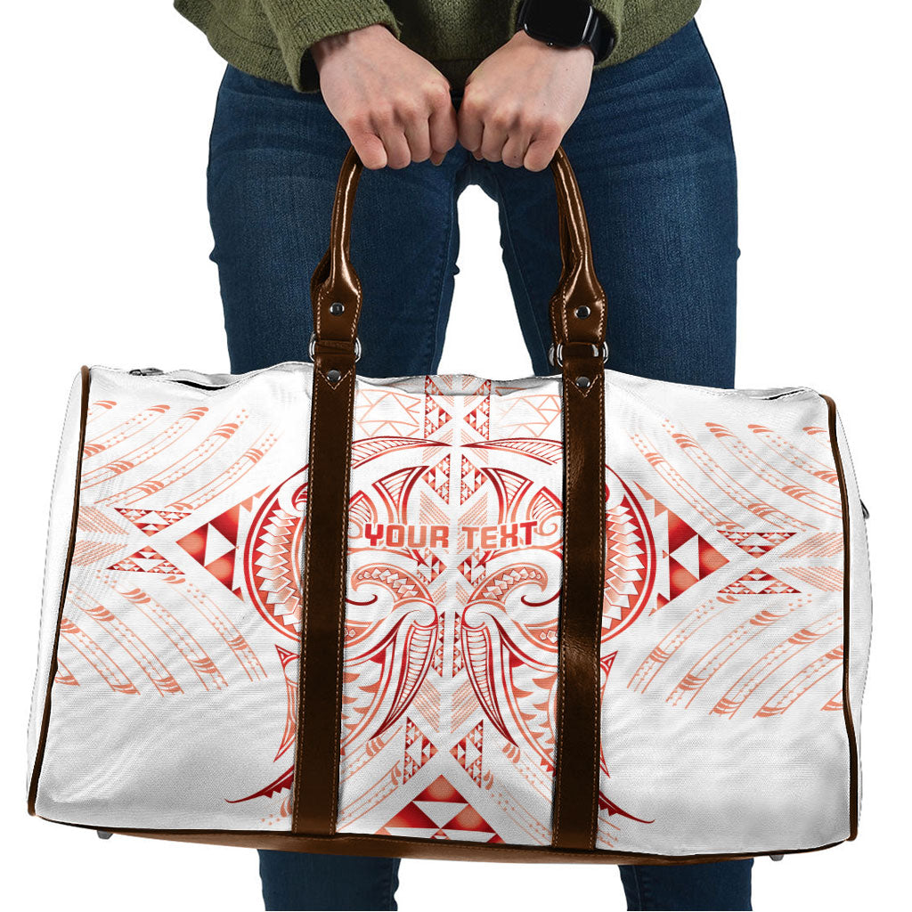 Maori Rugby Custom Ngaru Mangopare Travel Bag Whero Niho Taniwha Motif
