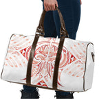 Maori Rugby Custom Ngaru Mangopare Travel Bag Whero Niho Taniwha Motif