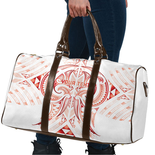 Maori Rugby Custom Ngaru Mangopare Travel Bag Whero Niho Taniwha Motif
