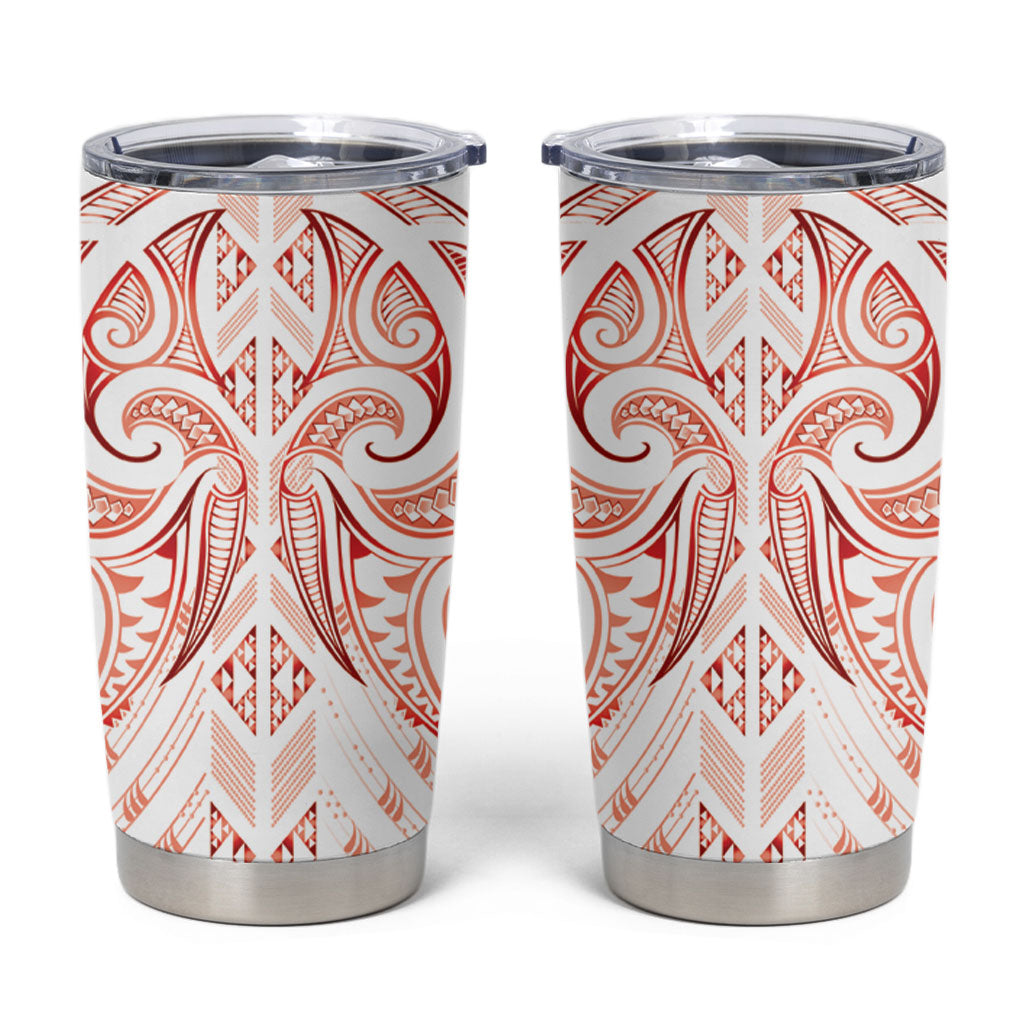 Maori Rugby Custom Ngaru Mangopare Tumbler Cup Whero Niho Taniwha Motif