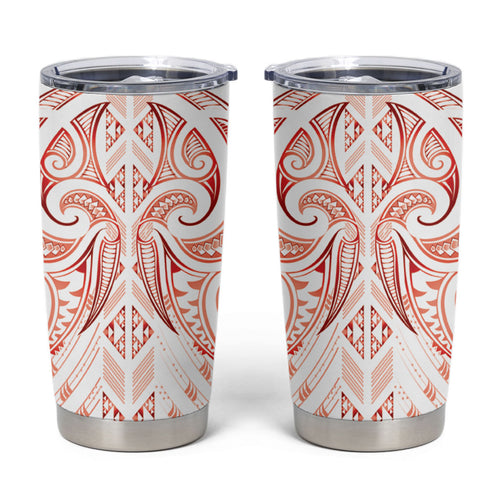 Maori Rugby Custom Ngaru Mangopare Tumbler Cup Whero Niho Taniwha Motif