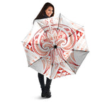 Maori Rugby Custom Ngaru Mangopare Umbrella Whero Niho Taniwha Motif