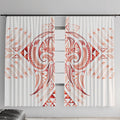 Maori Rugby Custom Ngaru Mangopare Window Curtain Whero Niho Taniwha Motif