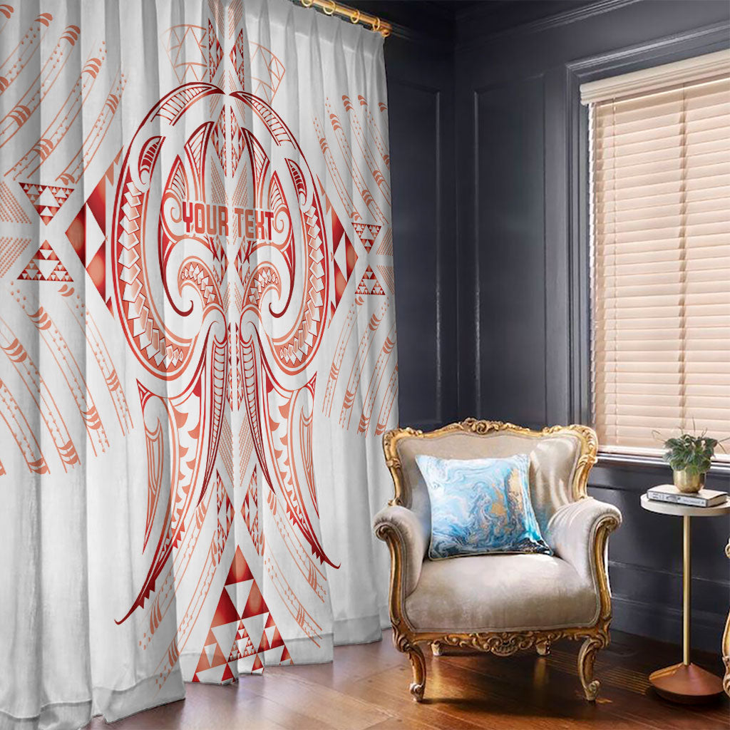 Maori Rugby Custom Ngaru Mangopare Window Curtain Whero Niho Taniwha Motif