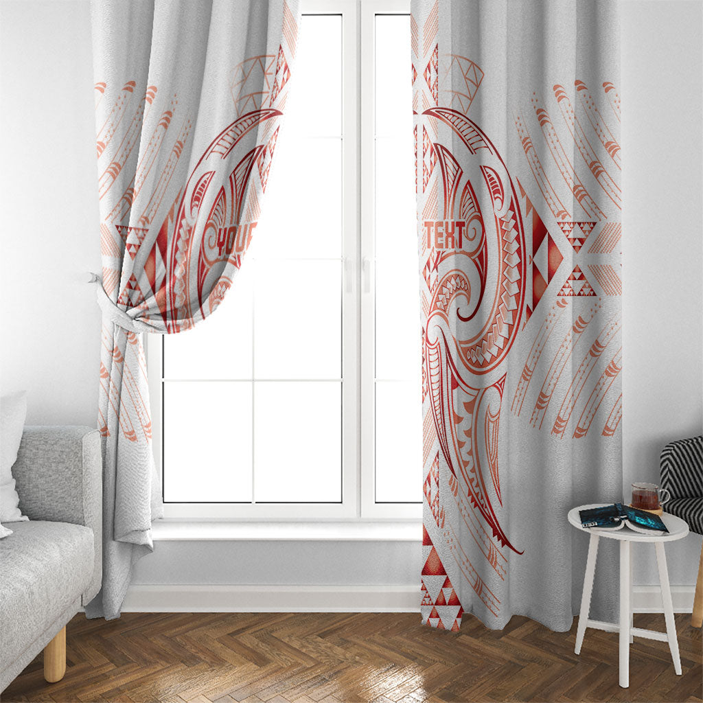Maori Rugby Custom Ngaru Mangopare Window Curtain Whero Niho Taniwha Motif