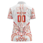 Maori Rugby Custom Ngaru Mangopare Women Polo Shirt Whero Niho Taniwha Motif