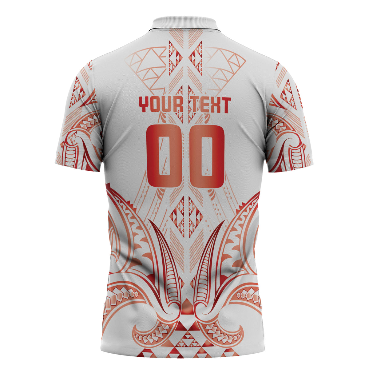 Maori Rugby Custom Ngaru Mangopare Zipper Polo Shirt Whero Niho Taniwha Motif