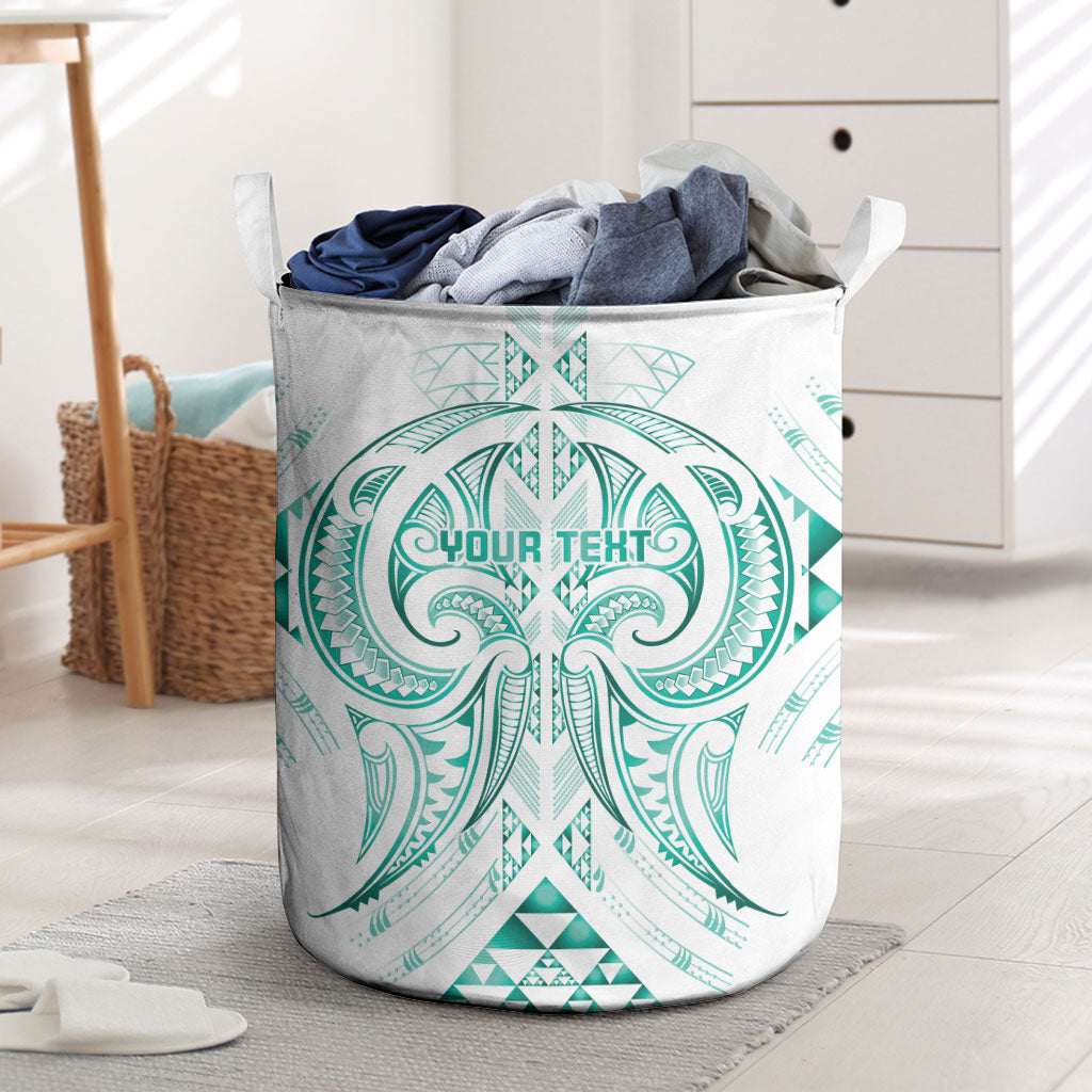 Maori Rugby Custom Ngaru Mangopare Laundry Basket Karikiorangi Taniwha Motif