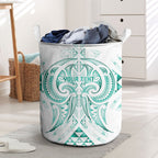 Maori Rugby Custom Ngaru Mangopare Laundry Basket Karikiorangi Taniwha Motif