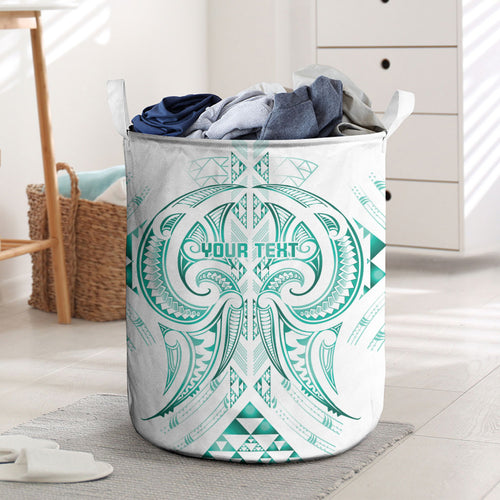 Maori Rugby Custom Ngaru Mangopare Laundry Basket Karikiorangi Taniwha Motif