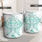 Maori Rugby Custom Ngaru Mangopare Laundry Basket Karikiorangi Taniwha Motif