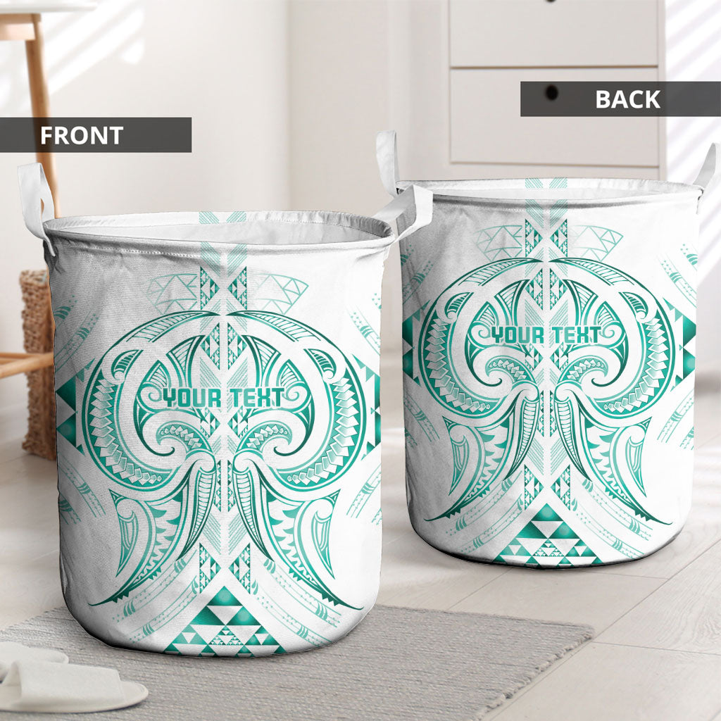 Maori Rugby Custom Ngaru Mangopare Laundry Basket Karikiorangi Taniwha Motif