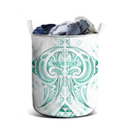 Maori Rugby Custom Ngaru Mangopare Laundry Basket Karikiorangi Taniwha Motif