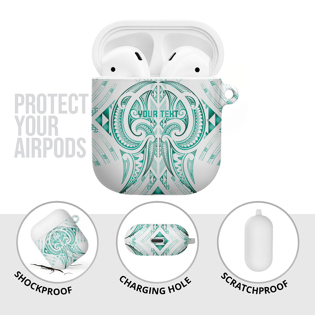 Maori Rugby Custom Ngaru Mangopare AirPods Case Karikiorangi Taniwha Motif