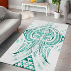 Maori Rugby Custom Ngaru Mangopare Area Rug Karikiorangi Taniwha Motif