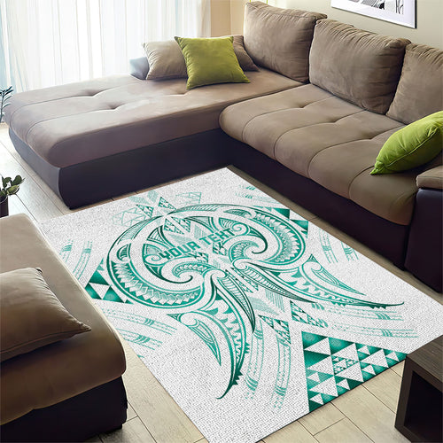 Maori Rugby Custom Ngaru Mangopare Area Rug Karikiorangi Taniwha Motif