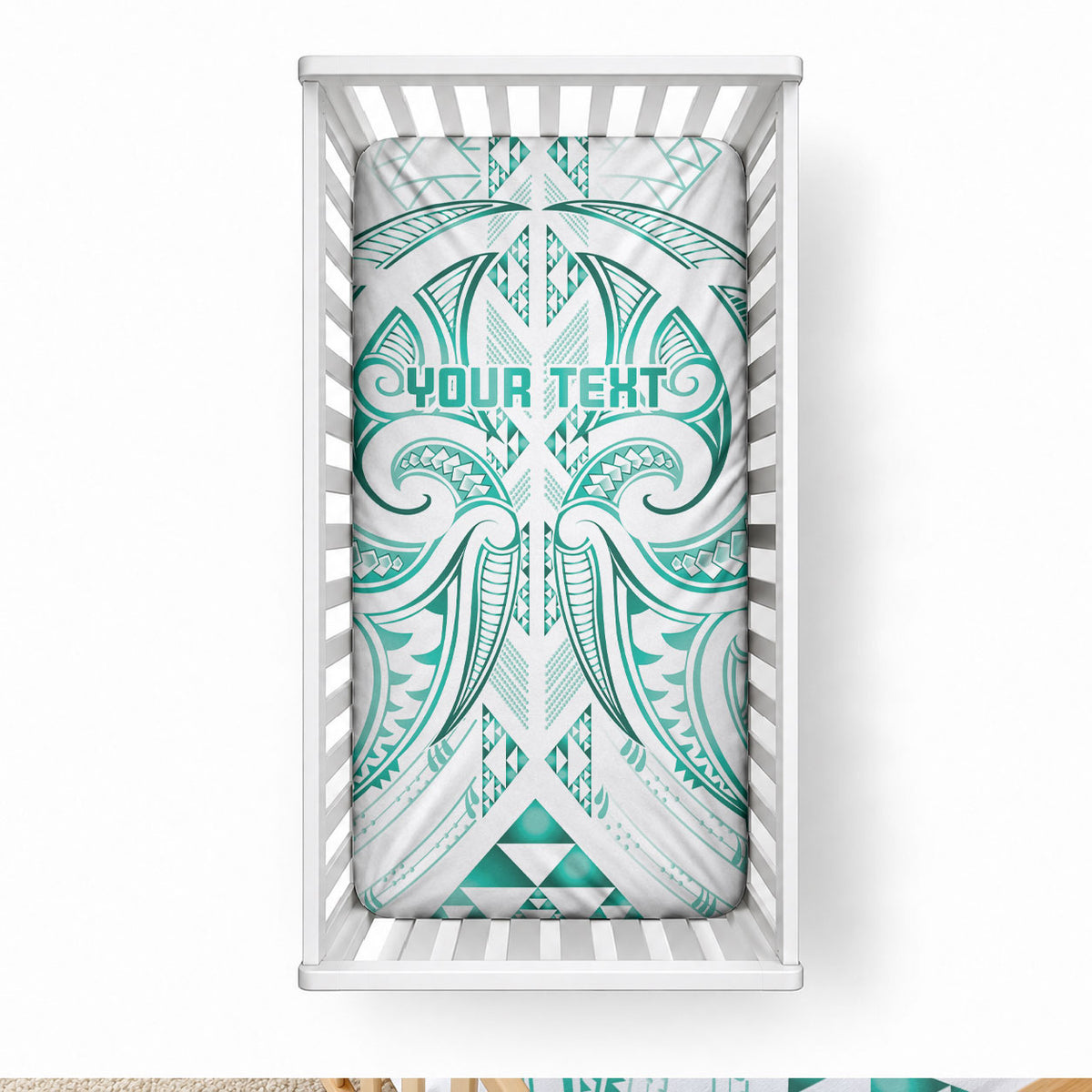 Maori Rugby Custom Ngaru Mangopare Baby Bed Cover Karikiorangi Taniwha Motif
