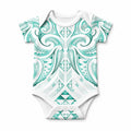 Maori Rugby Custom Ngaru Mangopare Baby Onesie Karikiorangi Taniwha Motif