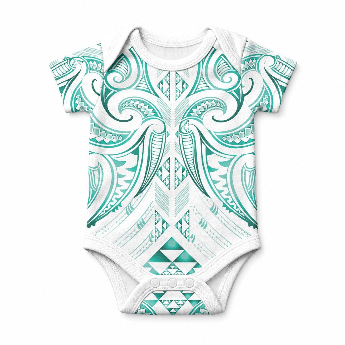 Maori Rugby Custom Ngaru Mangopare Baby Onesie Karikiorangi Taniwha Motif