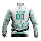 Maori Rugby Custom Ngaru Mangopare Baseball Jacket Karikiorangi Taniwha Motif