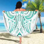 Maori Rugby Custom Ngaru Mangopare Beach Blanket Karikiorangi Taniwha Motif