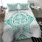 Maori Rugby Custom Ngaru Mangopare Bedding Set Karikiorangi Taniwha Motif