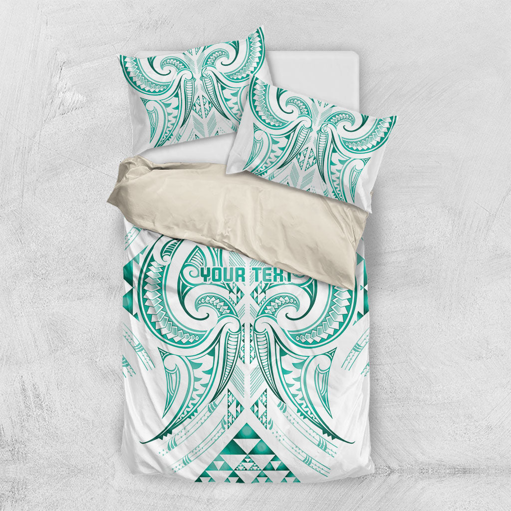 Maori Rugby Custom Ngaru Mangopare Bedding Set Karikiorangi Taniwha Motif