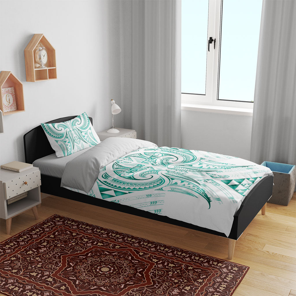 Maori Rugby Custom Ngaru Mangopare Bedding Set Karikiorangi Taniwha Motif