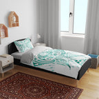 Maori Rugby Custom Ngaru Mangopare Bedding Set Karikiorangi Taniwha Motif