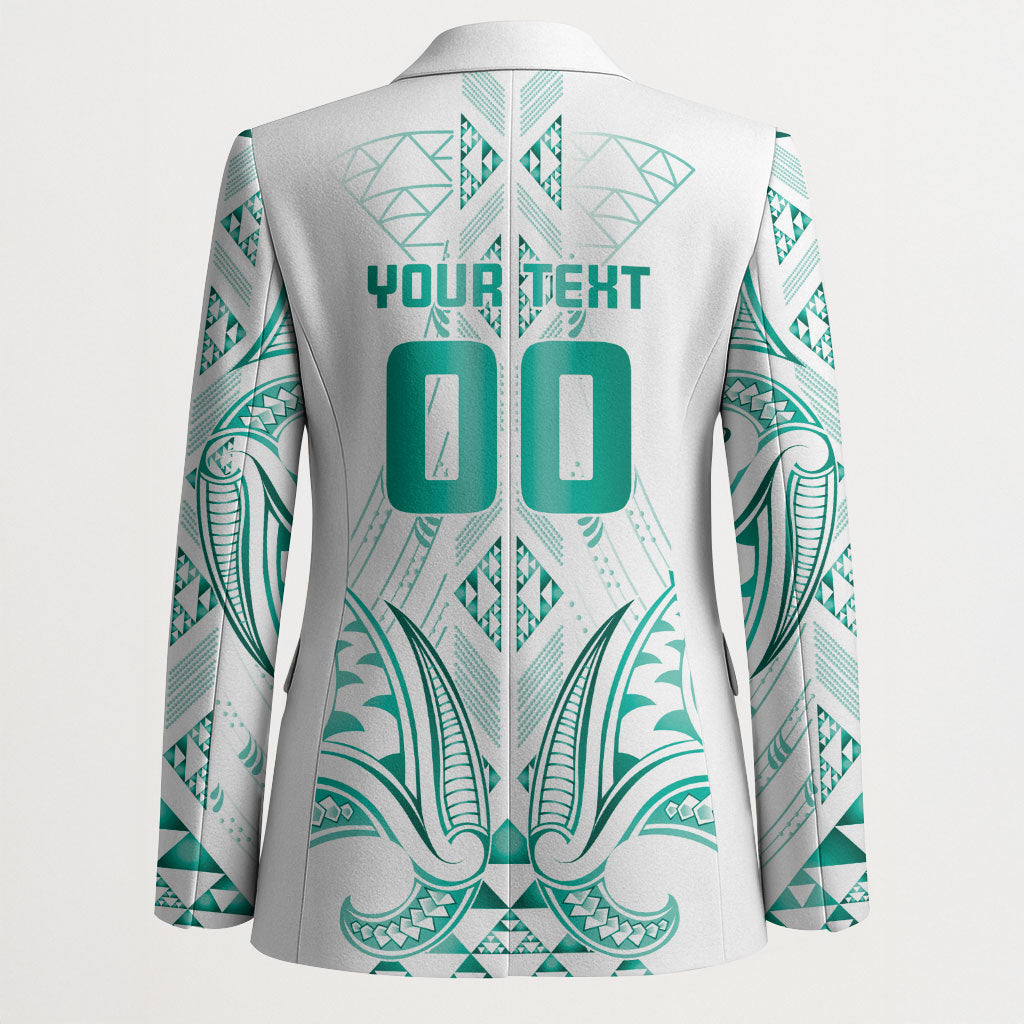 Maori Rugby Custom Ngaru Mangopare Blazer Karikiorangi Taniwha Motif