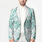 Maori Rugby Custom Ngaru Mangopare Blazer Karikiorangi Taniwha Motif