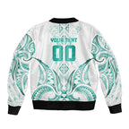 Maori Rugby Custom Ngaru Mangopare Bomber Jacket Karikiorangi Taniwha Motif