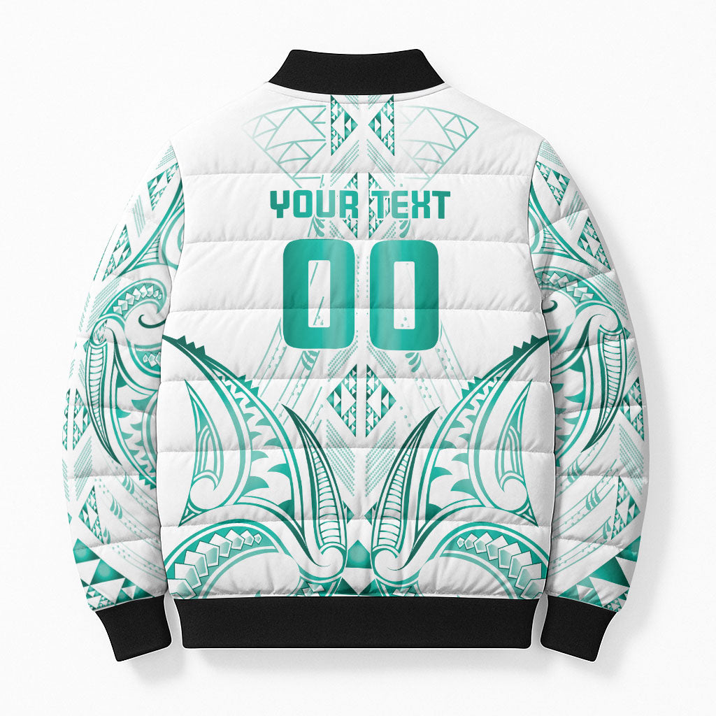 Maori Rugby Custom Ngaru Mangopare Bomber Puffer Jacket Karikiorangi Taniwha Motif