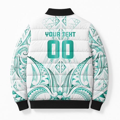 Maori Rugby Custom Ngaru Mangopare Bomber Puffer Jacket Karikiorangi Taniwha Motif