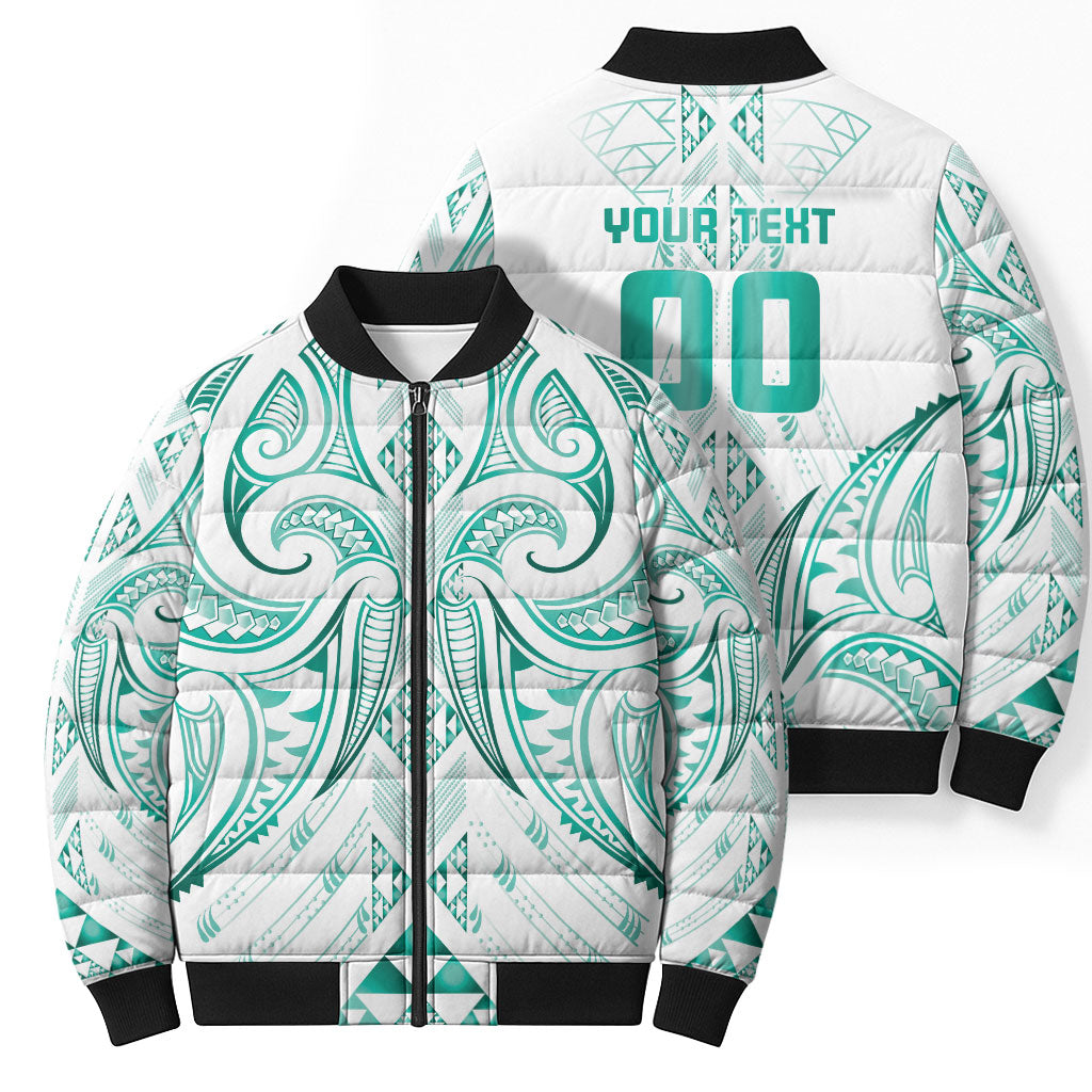 Maori Rugby Custom Ngaru Mangopare Bomber Puffer Jacket Karikiorangi Taniwha Motif