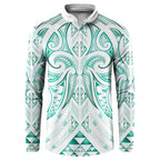 Maori Rugby Custom Ngaru Mangopare Button Sweatshirt Karikiorangi Taniwha Motif