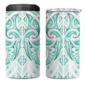 Maori Rugby Custom Ngaru Mangopare 4 in 1 Can Cooler Tumbler Karikiorangi Taniwha Motif