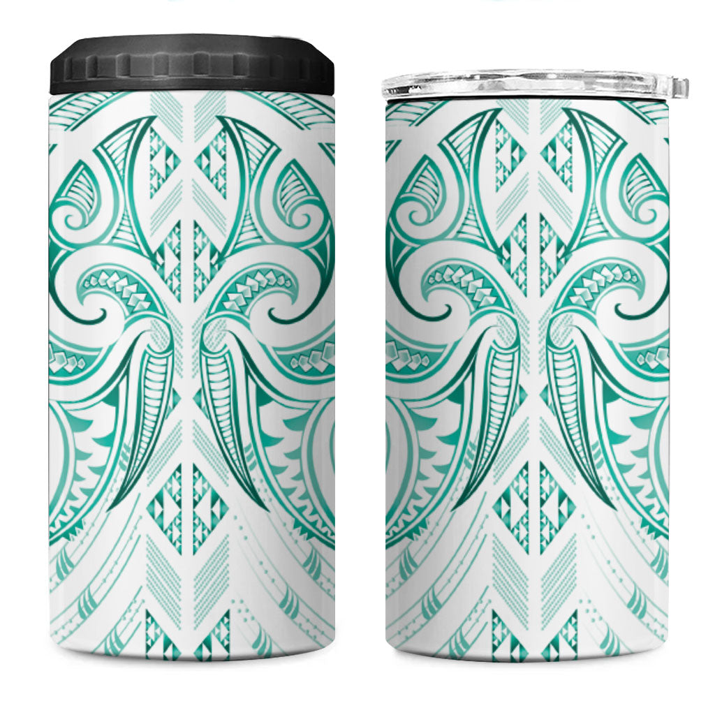 Maori Rugby Custom Ngaru Mangopare 4 in 1 Can Cooler Tumbler Karikiorangi Taniwha Motif