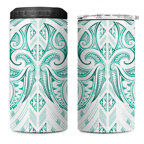 Maori Rugby Custom Ngaru Mangopare 4 in 1 Can Cooler Tumbler Karikiorangi Taniwha Motif