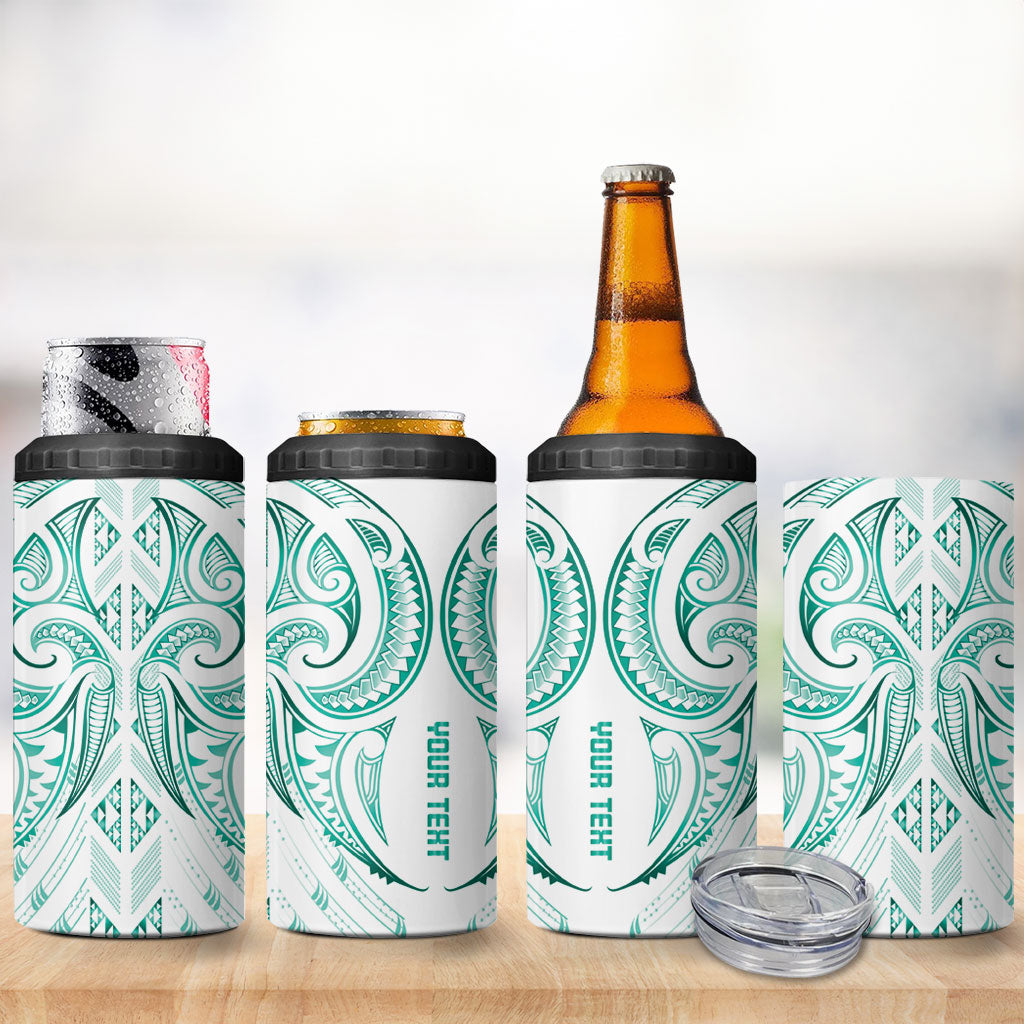 Maori Rugby Custom Ngaru Mangopare 4 in 1 Can Cooler Tumbler Karikiorangi Taniwha Motif