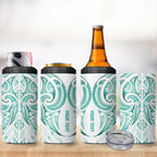 Maori Rugby Custom Ngaru Mangopare 4 in 1 Can Cooler Tumbler Karikiorangi Taniwha Motif