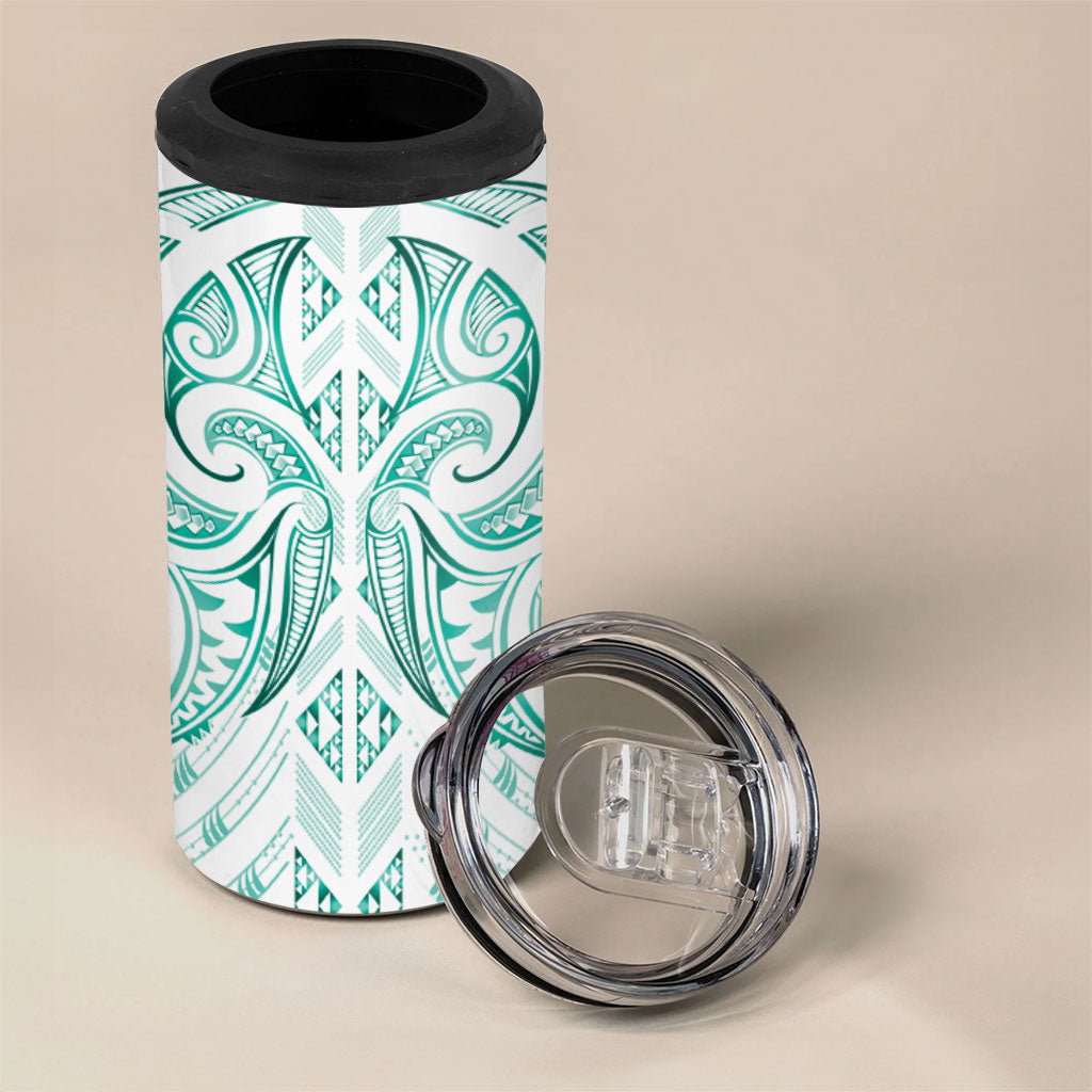 Maori Rugby Custom Ngaru Mangopare 4 in 1 Can Cooler Tumbler Karikiorangi Taniwha Motif